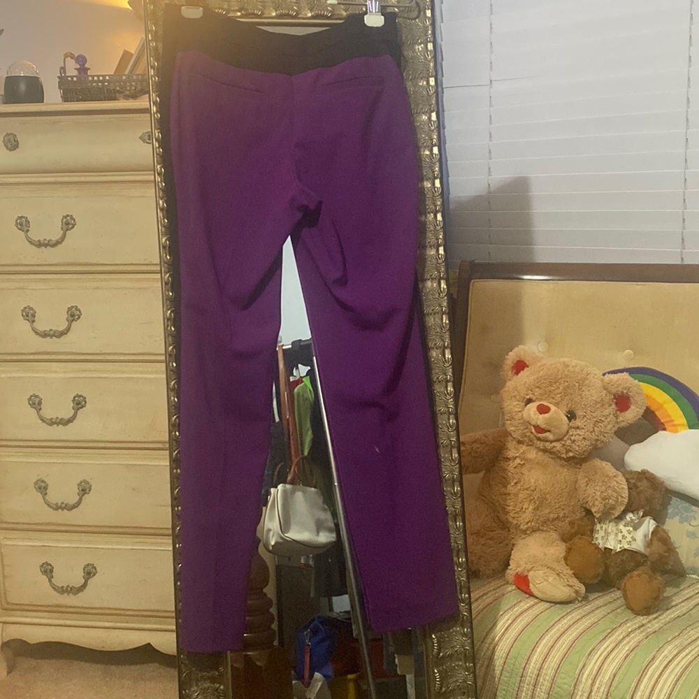 Purple tuxedo, black stripe pants, Vince Camuto size 4 PETIT